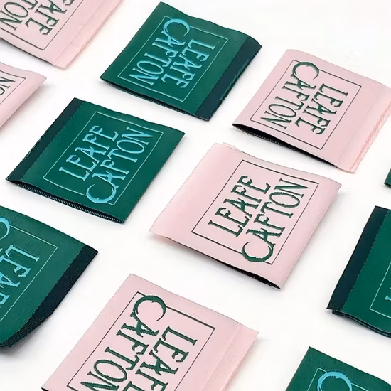 Custom Clothing Taggs Labels Garment Custom Heat Transfer Woven Label for Bag Clothing